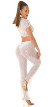 Sexy Koucla Mesh Highwaist Pants / Cover-Up White L