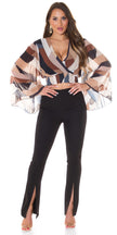 Trendy Highwaist pants with Cuts BlogerStyle Black XS
