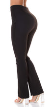 Trendy Highwaist pants with Cuts BlogerStyle Black XS