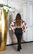 Trendy Highwaist pants with Cuts BlogerStyle Black XS