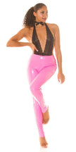 Sexy Koucla Latex Look Pants with lacing Neonpink M