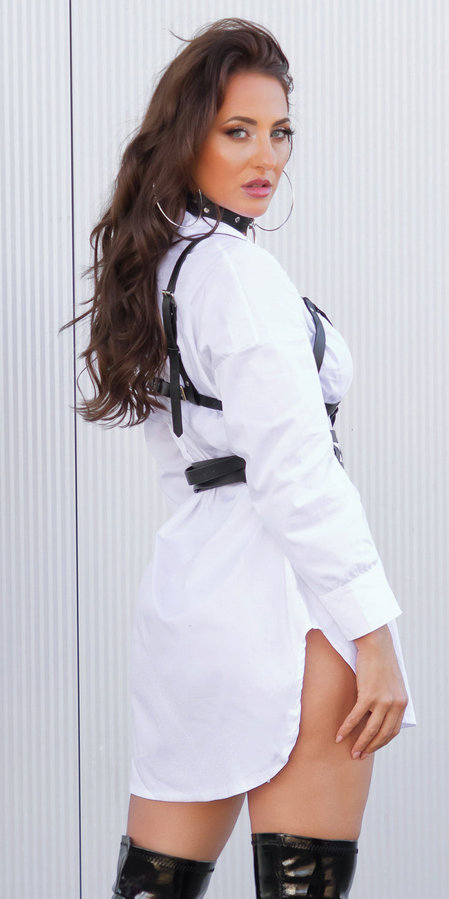 Sexy Boyfriend Shirt /Shirt Dress White O/S