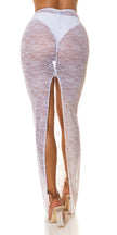 Sexy Koucla Highwaist Lace Maxiskirt White S
