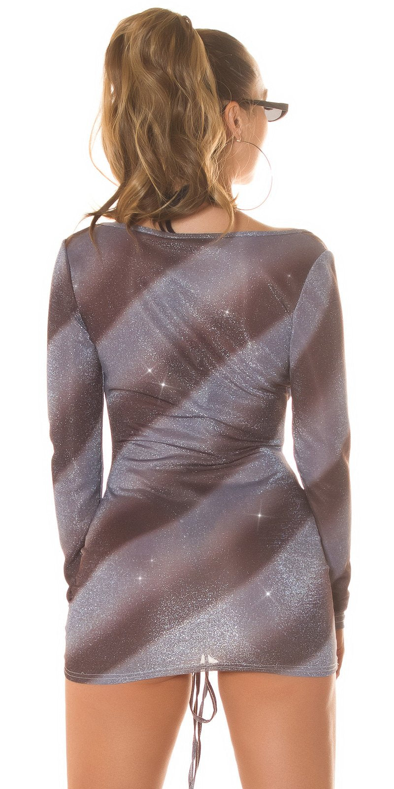 Sexy Koucla Minidress with color gradient & glitter Black S/M