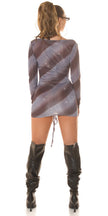 Sexy Koucla Minidress with color gradient & glitter Black S/M