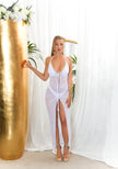 Sexy Koucla Neckholder Maxidress / Cover-Up White M