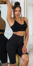 Sexy Highwaist Shaping Biker Shorts Black L/XL