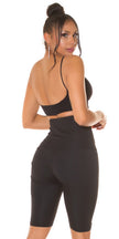 Sexy Highwaist Shaping Biker Shorts Black L/XL