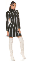 Sexy KouCla turtleneck knit dress Khaki O/S
