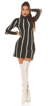 Sexy KouCla turtleneck knit dress Khaki O/S