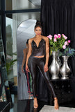 Sexy KouCla Wetlook leggings with lacing at back Black S/M