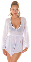 Sexy Koucla transparent Minidress / Cover-Up White L/XL