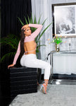 Sexy Long Sleeve Top Backless Oldrose O/S