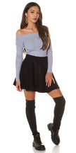 Sexy Off-Shoulder jumper Grey O/S