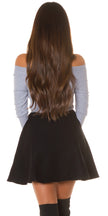 Sexy Off-Shoulder jumper Grey O/S