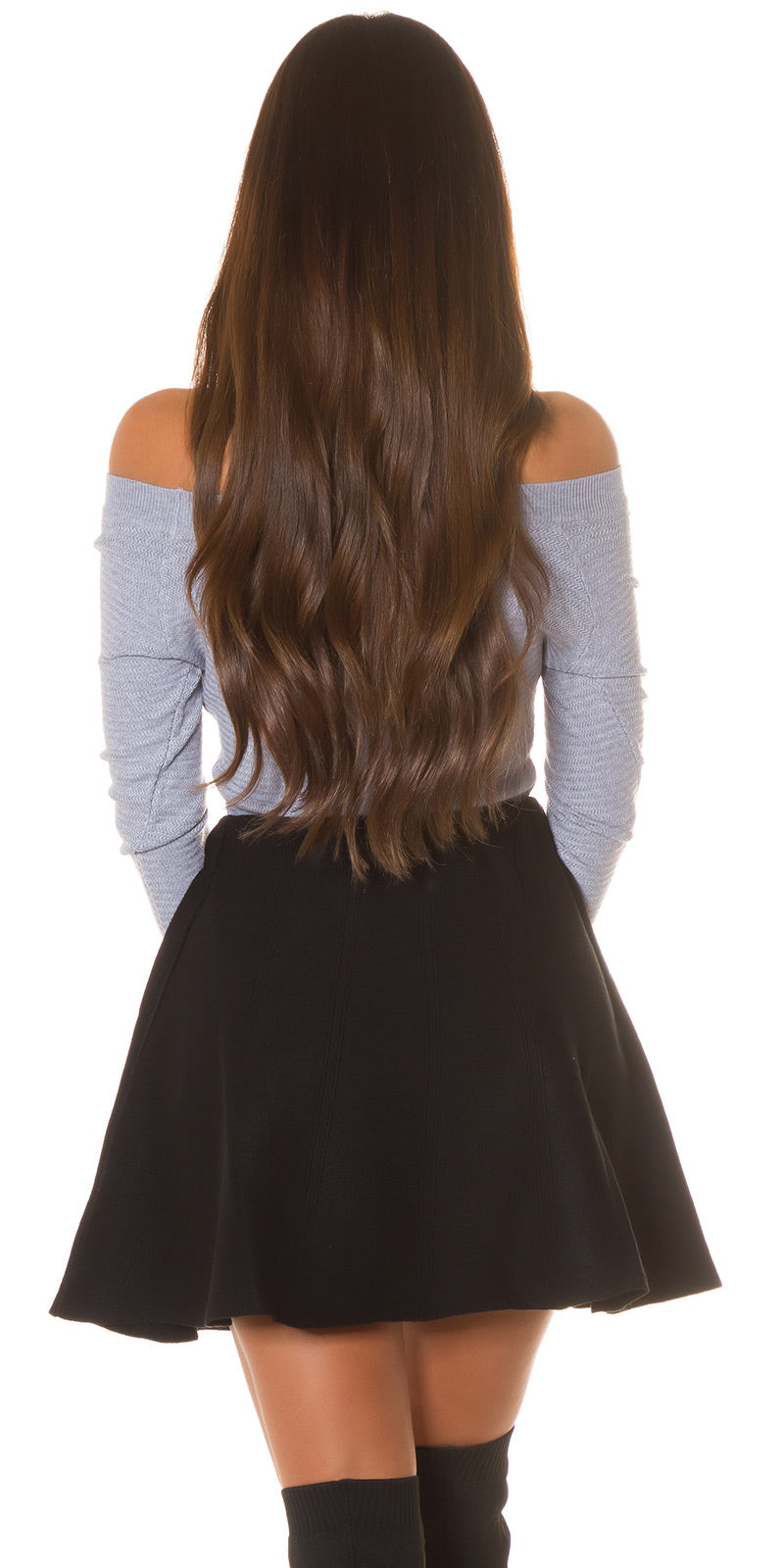 Sexy Off-Shoulder jumper Grey O/S