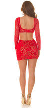 Sexy Koucla Highwaist Miniskirt with lace Red S