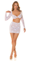 Sexy Koucla Highwaist Miniskirt with lace White M