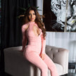 Sexy long sleeve jumpsuit with cut outs Oldrose M