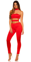 Sexy KOUCLA Jumpsuit with Cut Outs Red O/S
