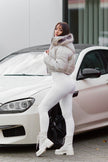 Hey Sexy! Koucla long sleeve jumpsuit V-Cut! White L