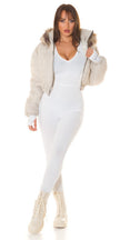 Hey Sexy! Koucla long sleeve jumpsuit V-Cut! White L