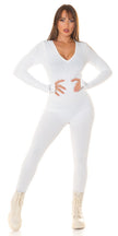 Hey Sexy! Koucla long sleeve jumpsuit V-Cut! White L