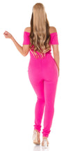 Sexy Koucla must-have jumpsuit Carmen neckline Pink M