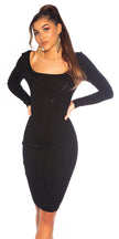 Sexy Knit Dress with Twist Back Cut-Out