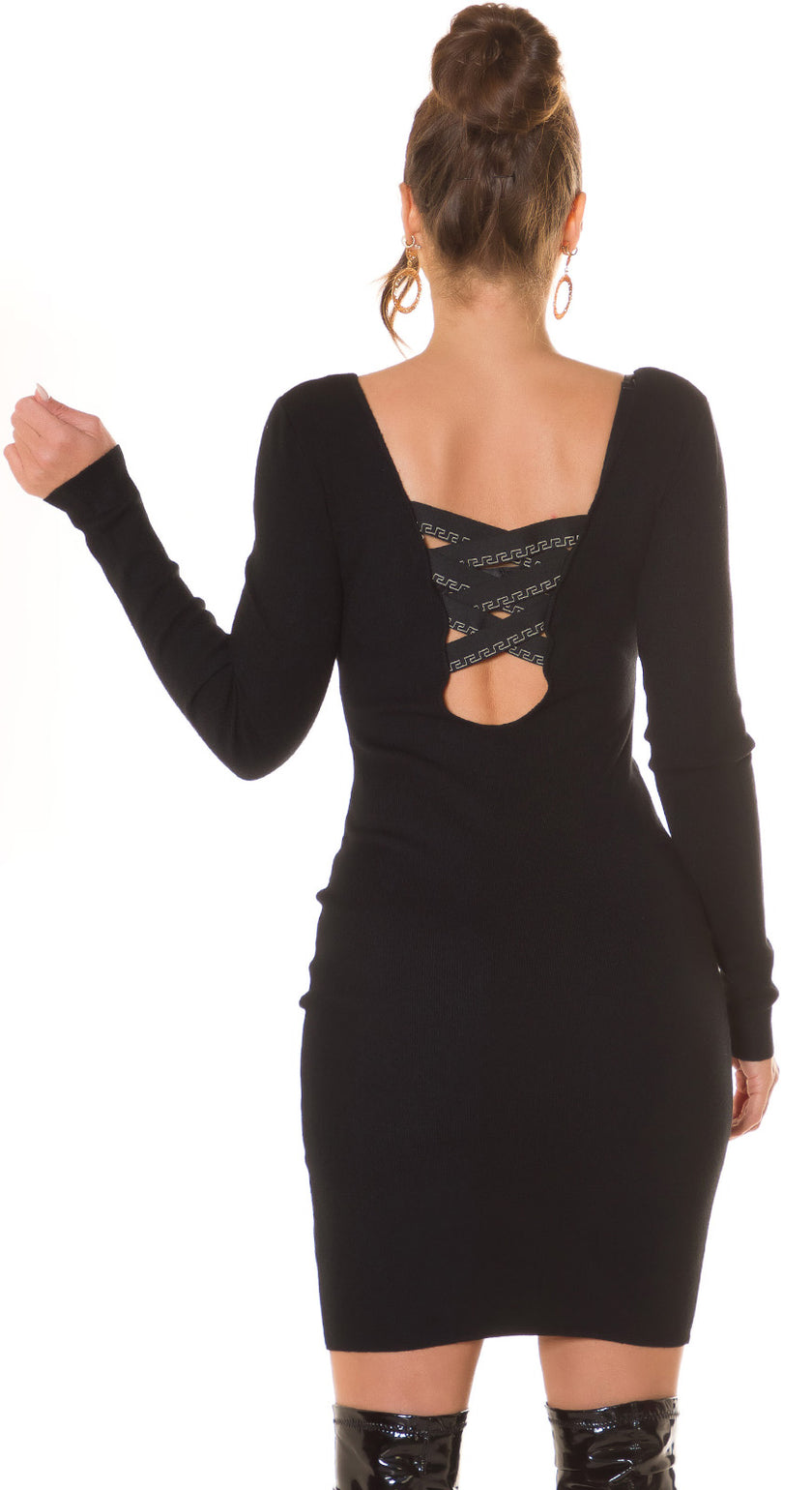 Sexy knitdress with wow back