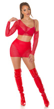 Sexy Koucla 2Piece Set / net skirt and Top Red O/S