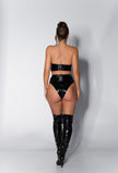 Sexy Koucla Latex look bandeau top with zip