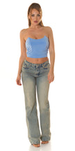 Sexy Bandeau crop top Corset Look Light O/S