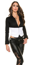 Sexy KouCla 2in1 blouse corsage WOW-back M