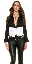 Sexy KouCla 2in1 blouse corsage WOW-back M