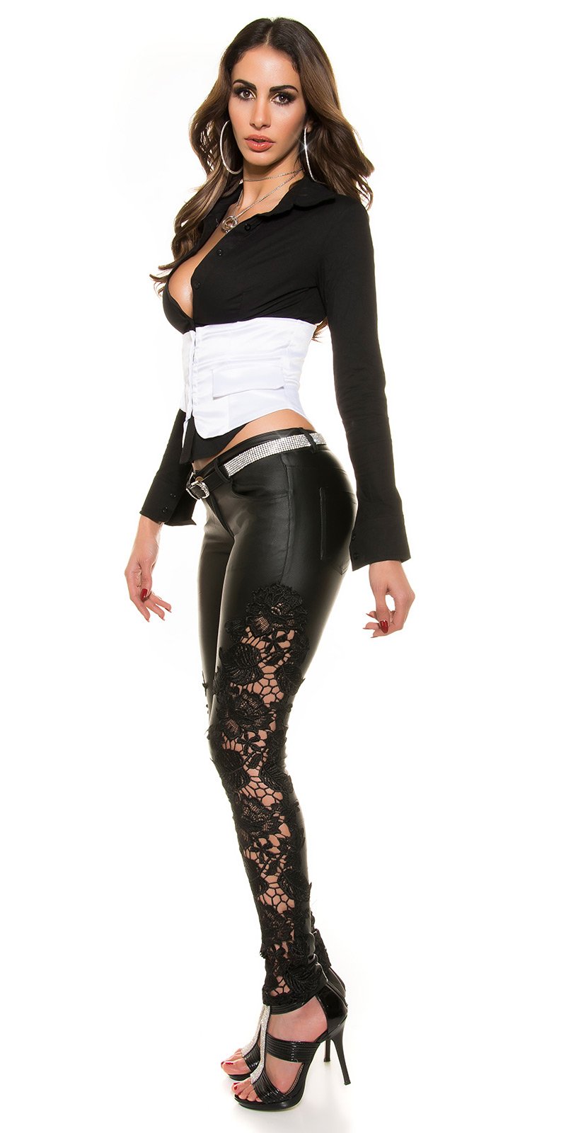 Sexy KouCla 2in1 blouse corsage WOW-back M