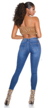 Sexy Faux Leather Crop Topwith chain Straps Cappuccino O/S