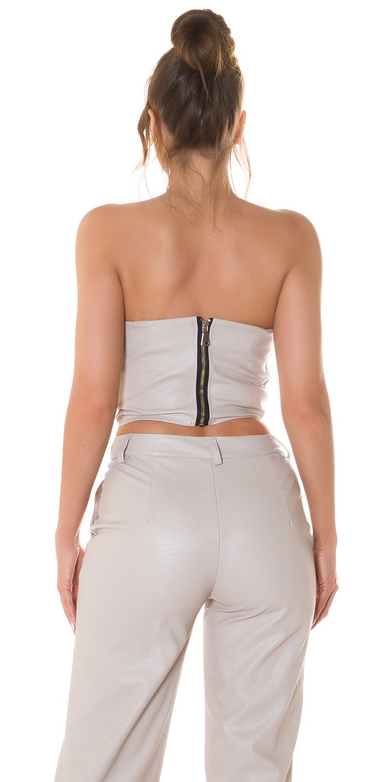 Sexy Leatherlook Bandeau Top