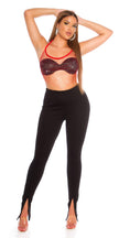 Sexy Koucla Net Top with sparkling Stones Red O/S