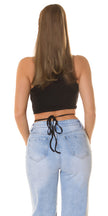 Sexy Koucla Musthave Crop Top Black O/S