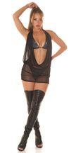 Sexy Koucla transparent Cover-Up with Neckholder Black O/S