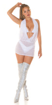 Sexy Koucla transparent Cover-Up with Neckholder White O/S