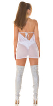 Sexy Koucla transparent Cover-Up with Neckholder White O/S