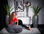 Sexy One-Arm Satin-Look Crop Top Red O/S