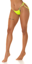Sexy Koucla Bikini Pants in Latex Look Neongold XL