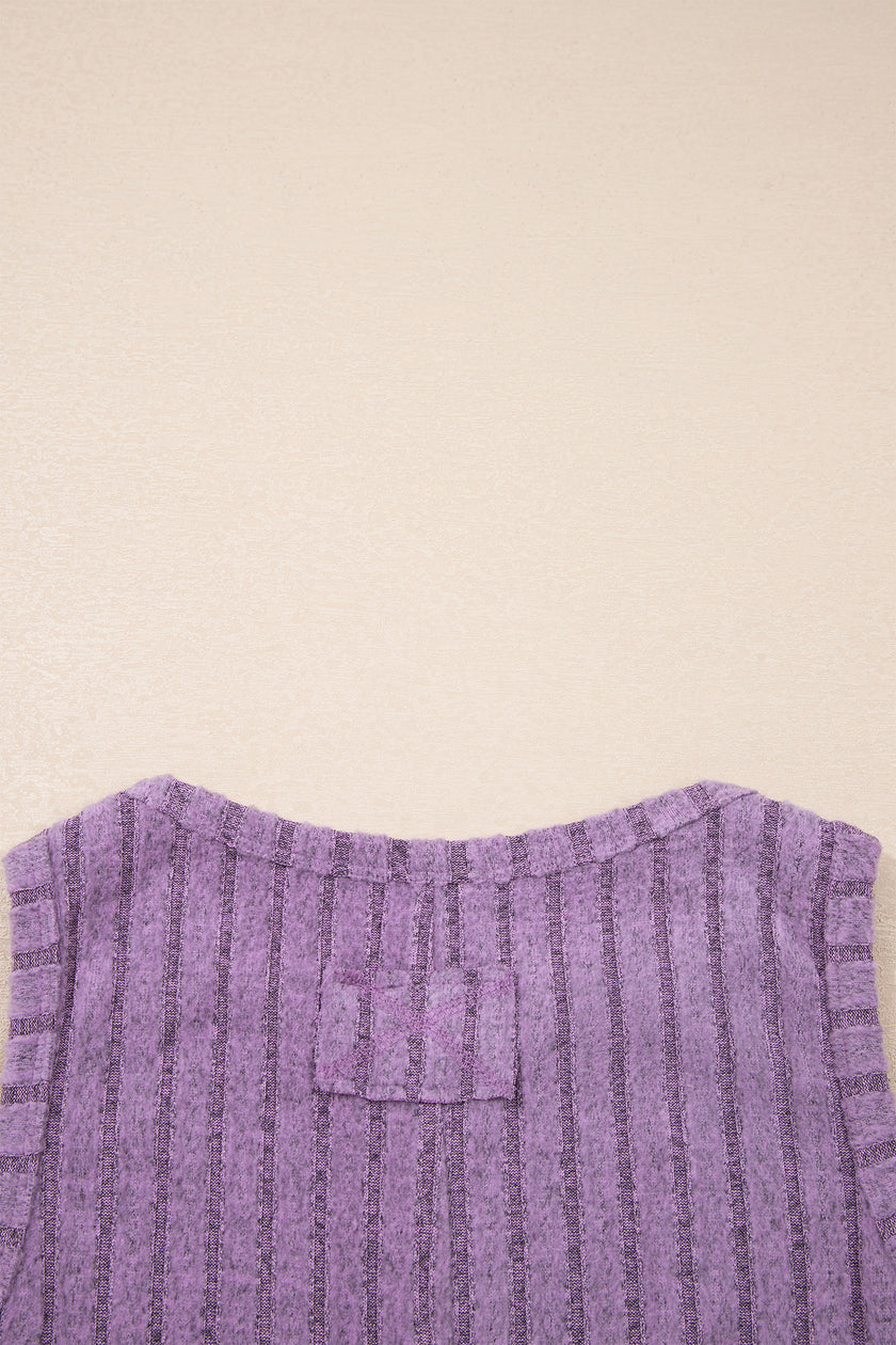 Sea Green Slim Ribbed Mineral Wash Tank Top