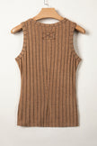 Sea Green Slim Ribbed Mineral Wash Tank Top