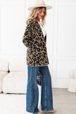 Brown Leopard Open Casual Cardigan