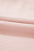 Light Pink Textured Flutter Sleeve Square Neck Bow Back Mini Dress