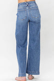 Ashleigh Blue Double Button Zip Fly Straight Leg Jeans